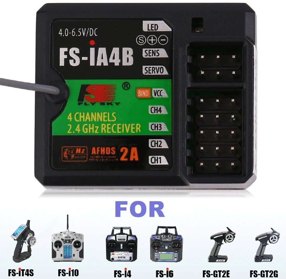Приемник FlySky iA4B (4 канала) 2.4 гГц - FS-iA4B
