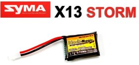 Аккумулятор для SYMA X13 Black Magic LiPo 3,7В(1S) 200mAh 20C Soft Case Molex plug (for Syma X13) - BM-F20-0201WLK