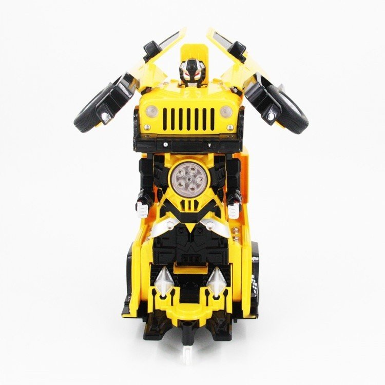 Радиоуправляемый робот трансформер Jeep Rubicon Yellow масштаб 1:14 - 2329PF