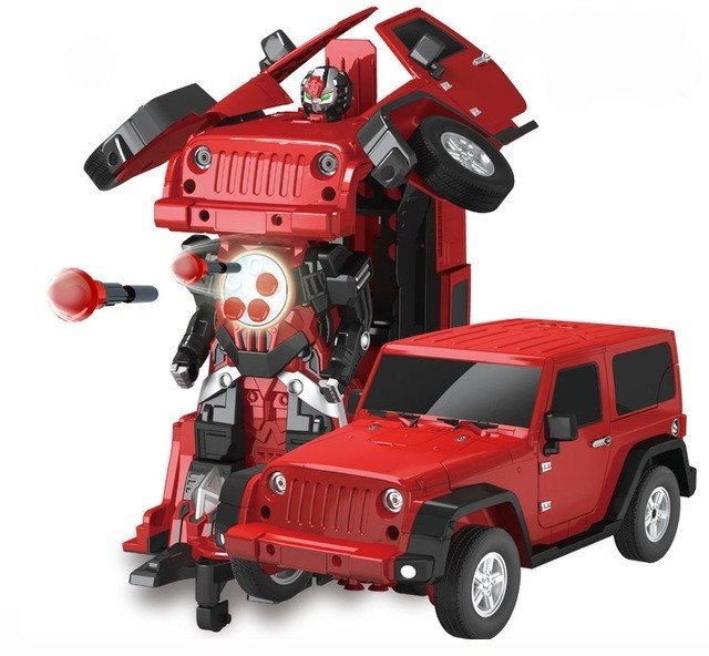 Радиоуправляемый робот трансформер MZ Model Jeep Rubicon Red 1:14 - MZ-2329PF