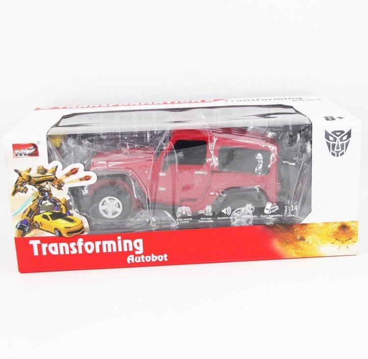 Радиоуправляемый робот трансформер MZ Model Jeep Rubicon Red 1:14 - MZ-2329PF