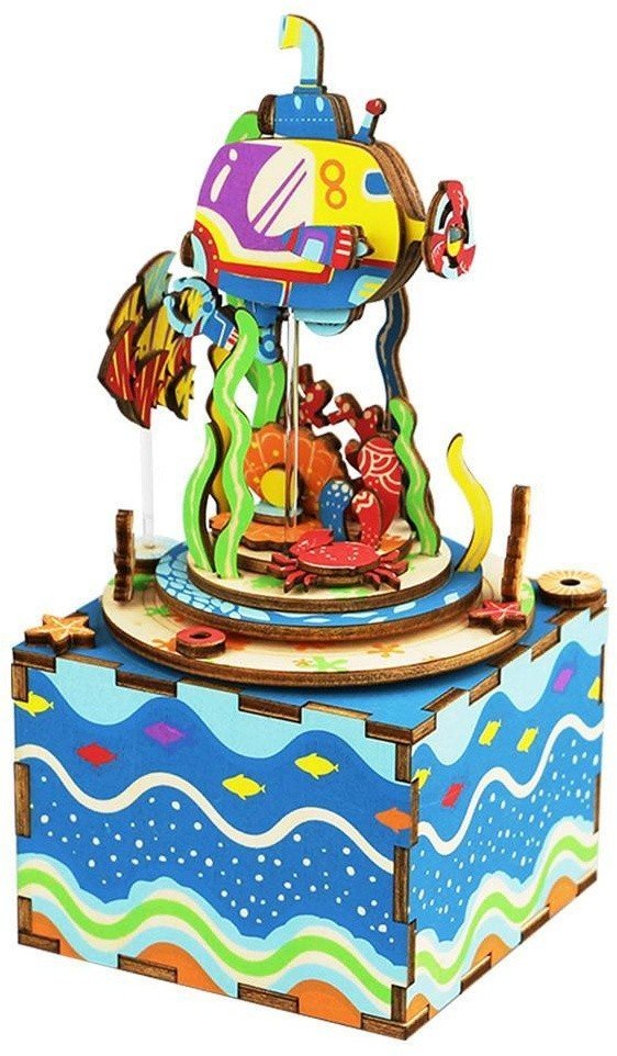 Деревянный 3D конструктор - музыкальная шкатулка Robotime *Under The Sea* - AM406