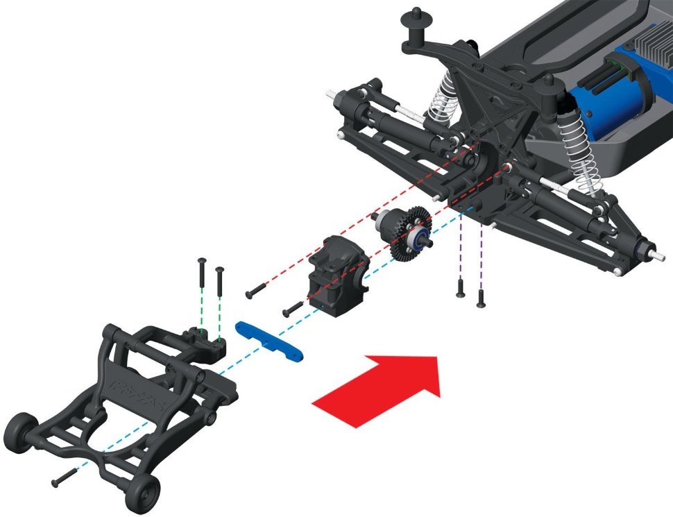 Радиоуправляемый монстр Stampede 4x4 VXL 4WD RTR масштаб 1:10 2.4G - TRA67086-4